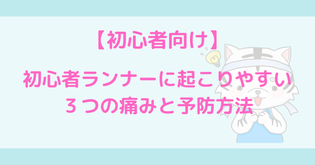【初心者向け】初心者ランナーに起こりやすい３つの痛みと予防方法